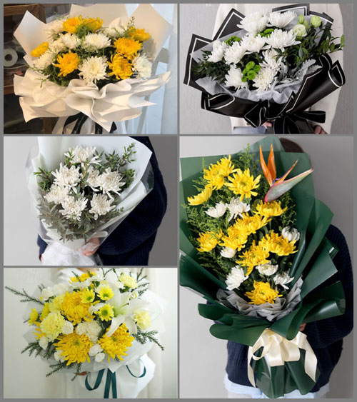 山东莱芜莱城区苗山镇西邢村白事花束代送